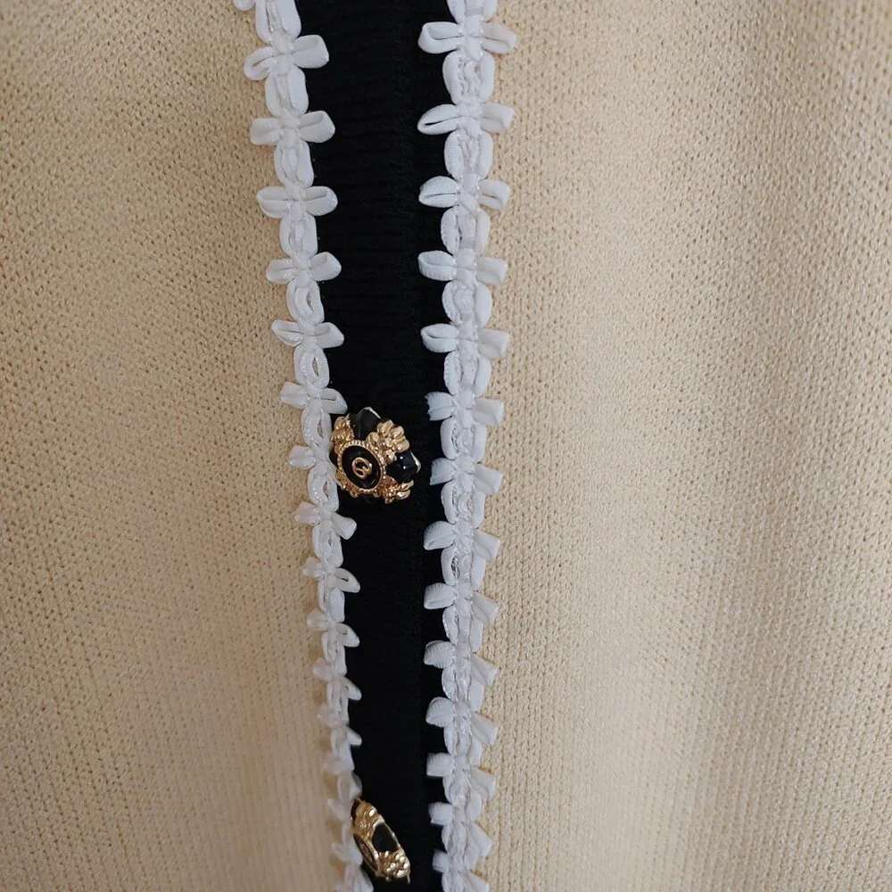 ST. JOHN COLLECTION SANTANA KNIT JACKET BY MARIE GRAY L/S PALE YELLOW SZ 4 - Picture 5 of 13